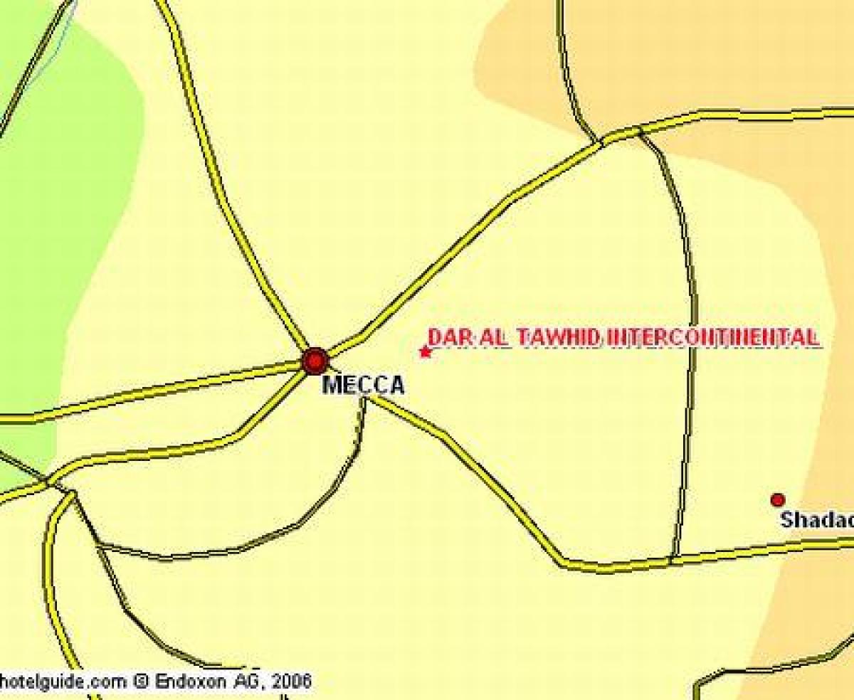 地図のイブラヒム-khalil道のメッカ