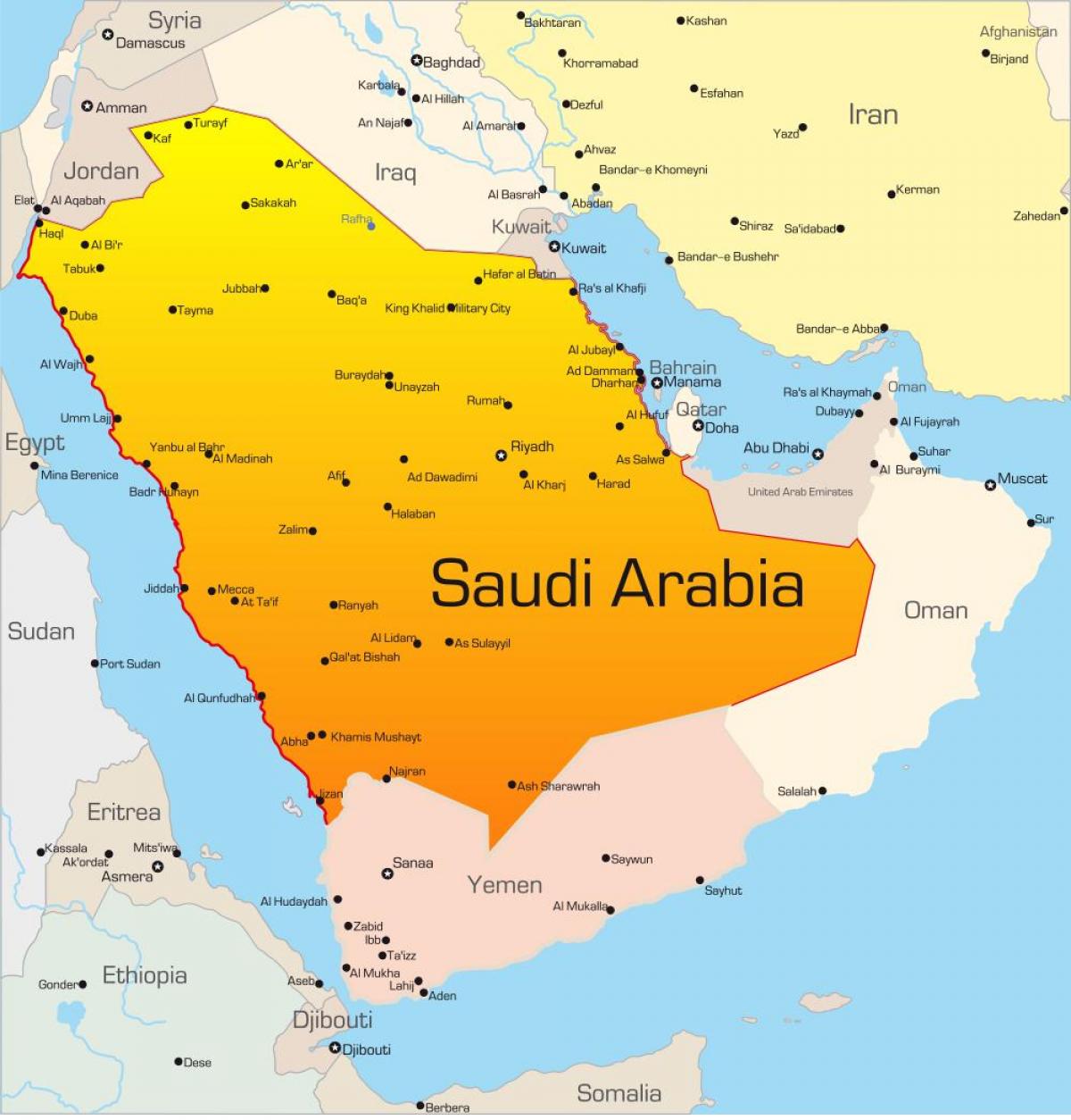 ハンマド（サウジアラビアの地図