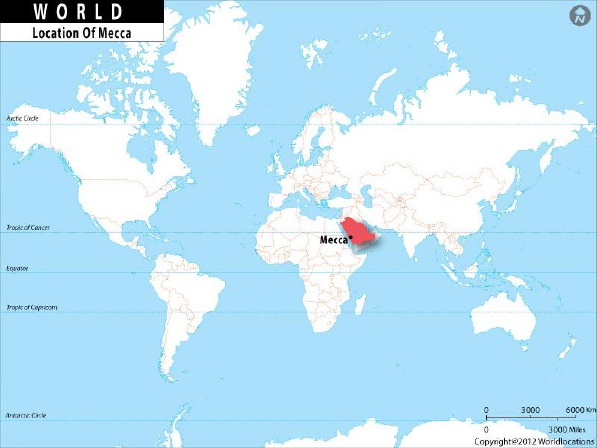 メッカには世界地図