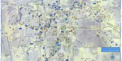  地図のメッカにziyarat所