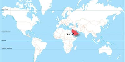 メッカには世界地図